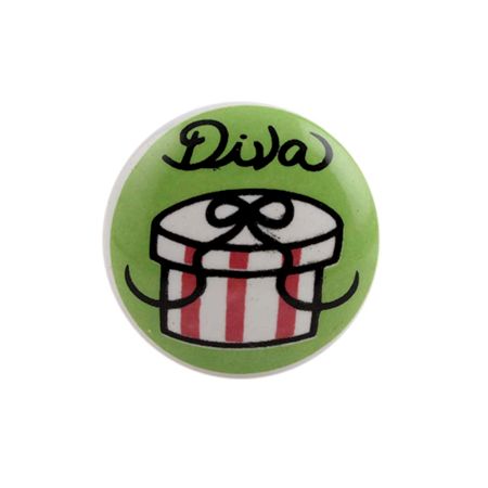 Diva Pea Green Ceramic Flat Dresser Knob Online